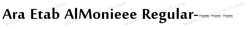 Ara Etab AlMonieee Regular字体转换